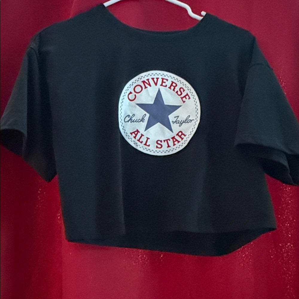 Converse Women's Black All Star Crop Top